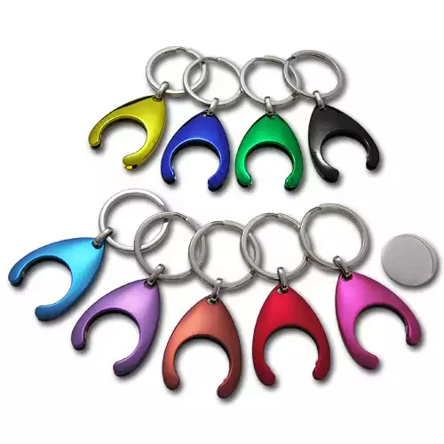 Schlüsselanhänger mit Einkaufschip